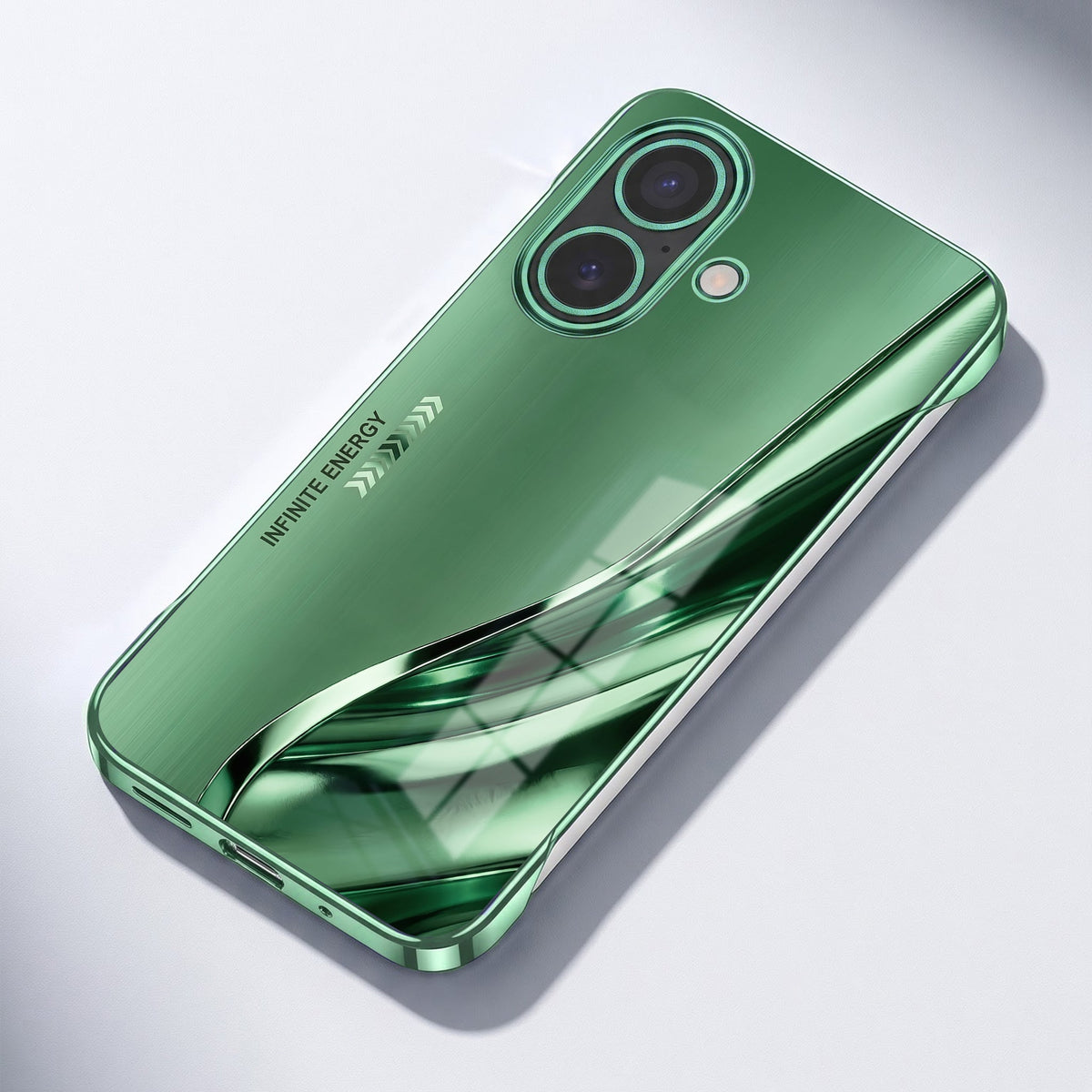 iPhone 16 Plus 5G Infinity Energy Green Printed Frameless Back Case