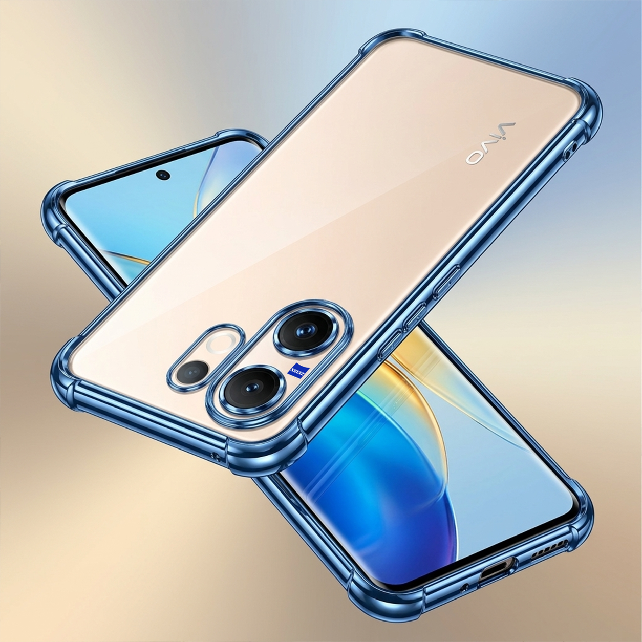Vivo X200FE 5G Anti-Yellow Electroplating Transparent Airbags Case