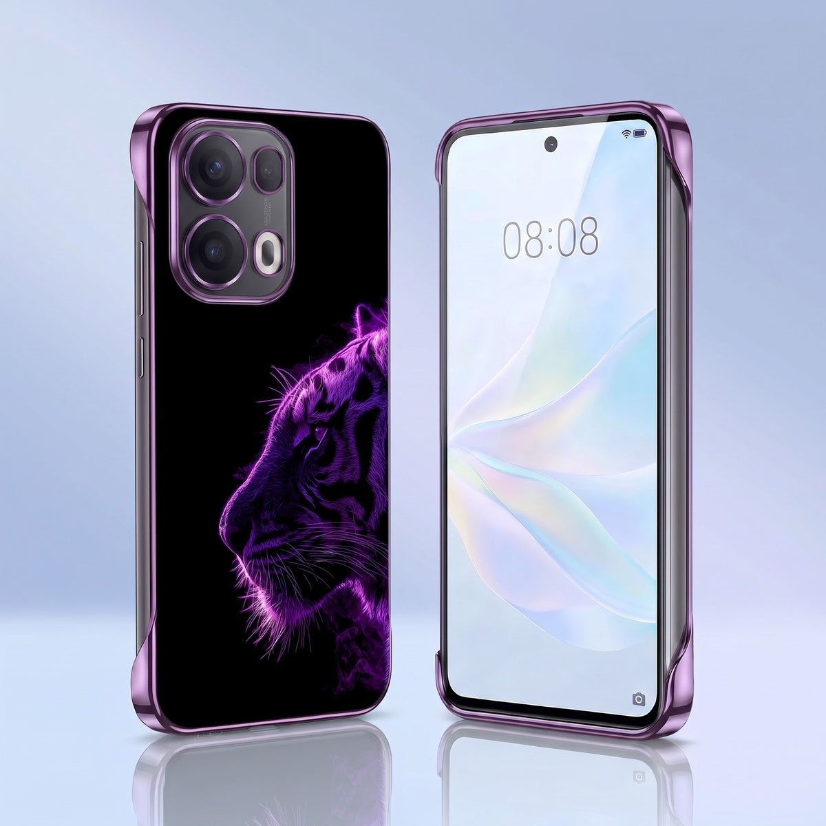 Oppo Reno 13 Pro 5G Neon Beast Purple Printed Frameless Back Case