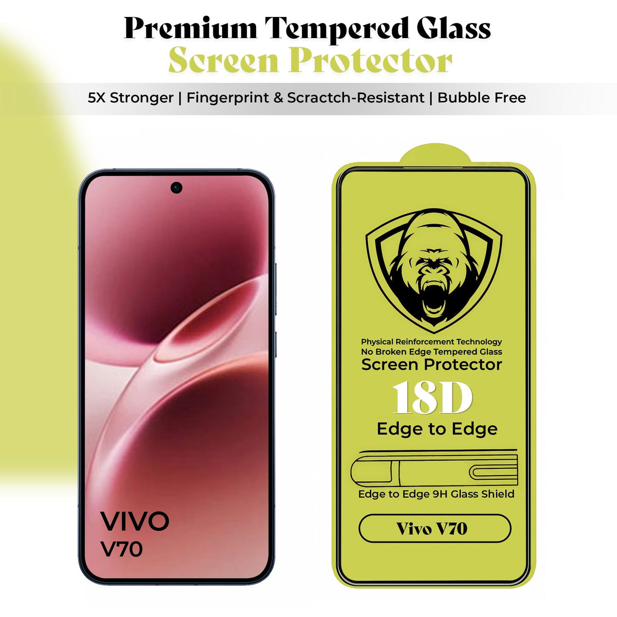 Vivo V70 5G Luxury Four Corner Invincible Bracket Ring Stand Case
