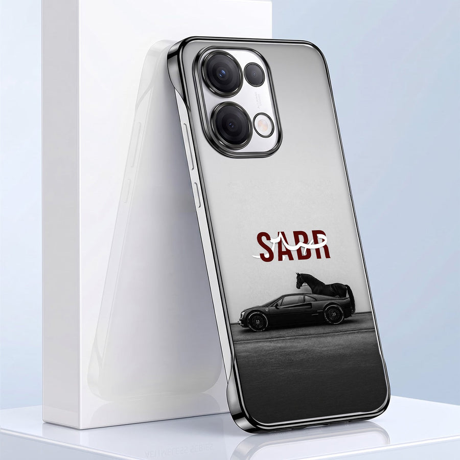 Oppo Reno 13 5G SABR Black Printed  Frameless Back Case