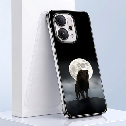 Oppo Reno 14 5G Lunar Lion Black Printed  Frameless Back Case