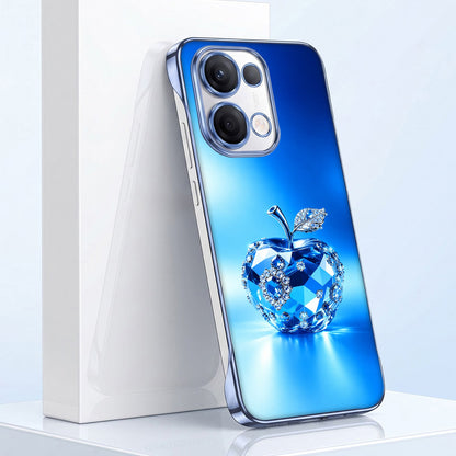 Oppo Reno 13 5G Luxery Apple Blue Printed  Frameless Back Case