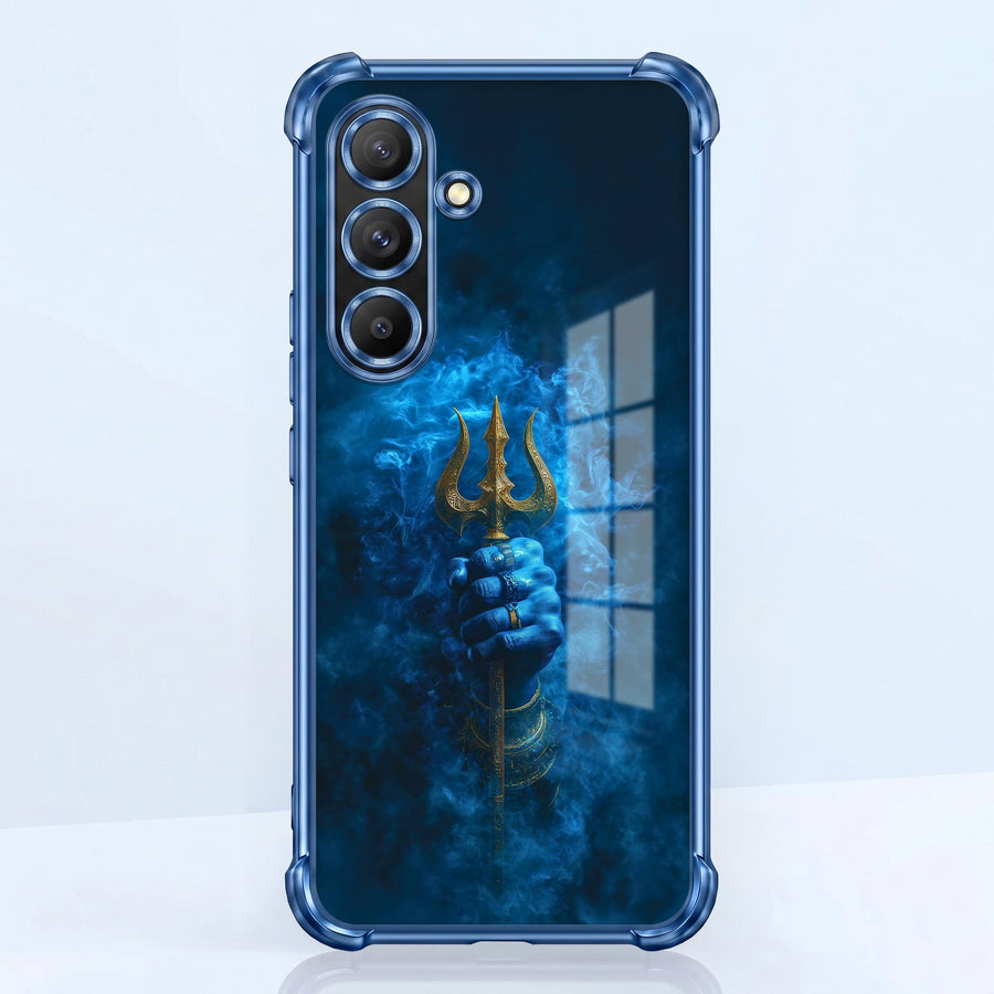 Samsung Galaxy A36 5G Premium Golden Trishul Airbags Printed Back Case