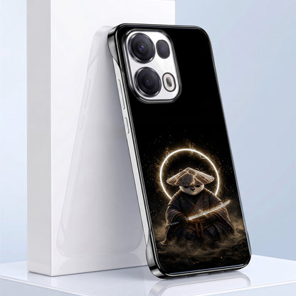 Oppo Reno 13 Pro 5G Warrior Panda Black Printed  Frameless Back Case
