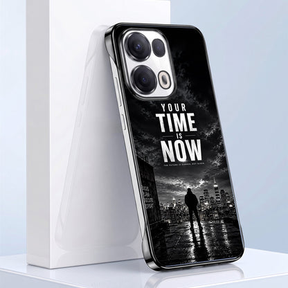 Oppo Reno 13 Pro 5G Your Time Black Printed  Frameless Back Case