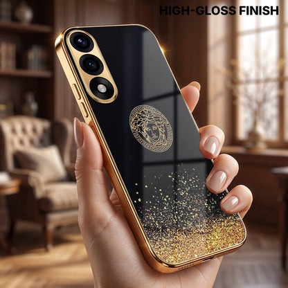 Oneplus Nord 5 5G Medusa Head Gold Electroplated Glass Phone Back Case