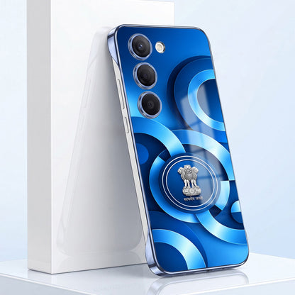 Samsung Galaxy S23+ 5G My Emblem Blue Printed  Frameless Back Case