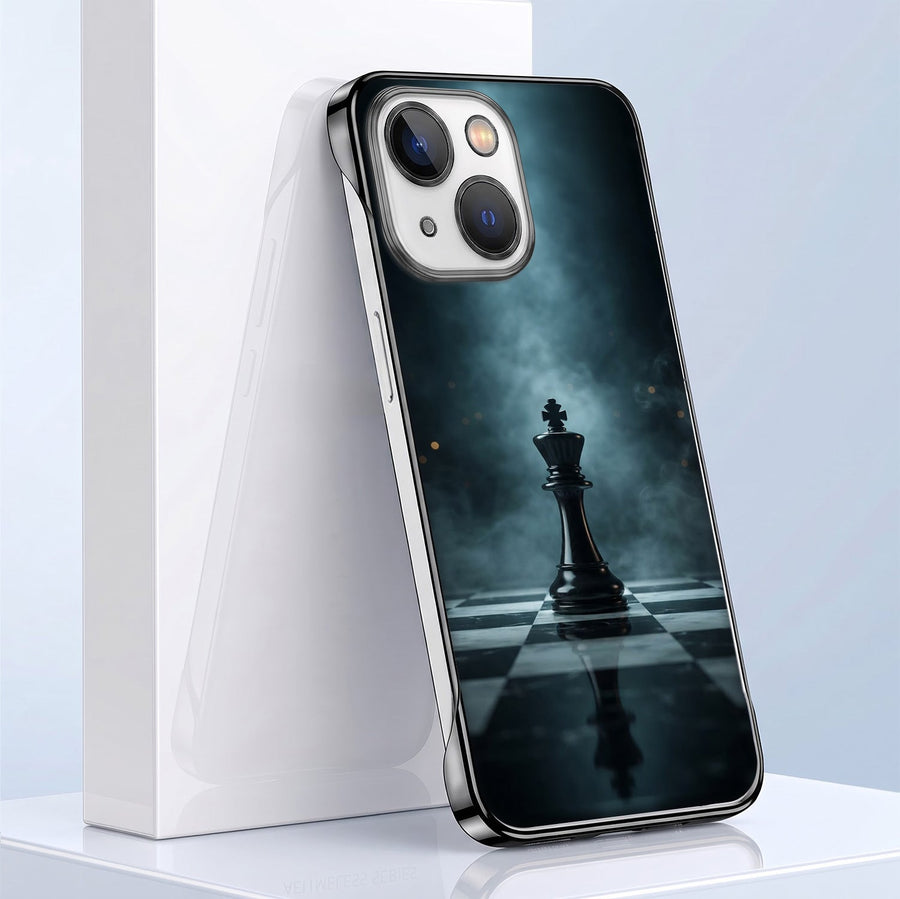 iPhone 15 5G CheckMate Black Printed  Frameless Back Case