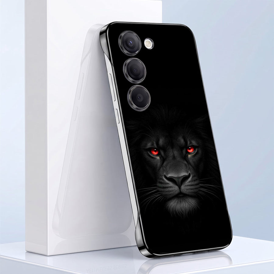Samsung Galaxy S23+ 5G Lion Face Black Printed  Frameless Back Case