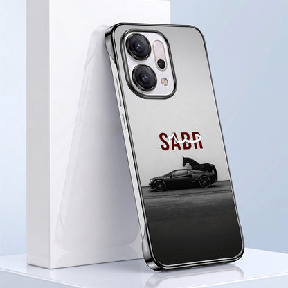 Oppo Reno 14 5G SABR Black Printed  Frameless Back Case