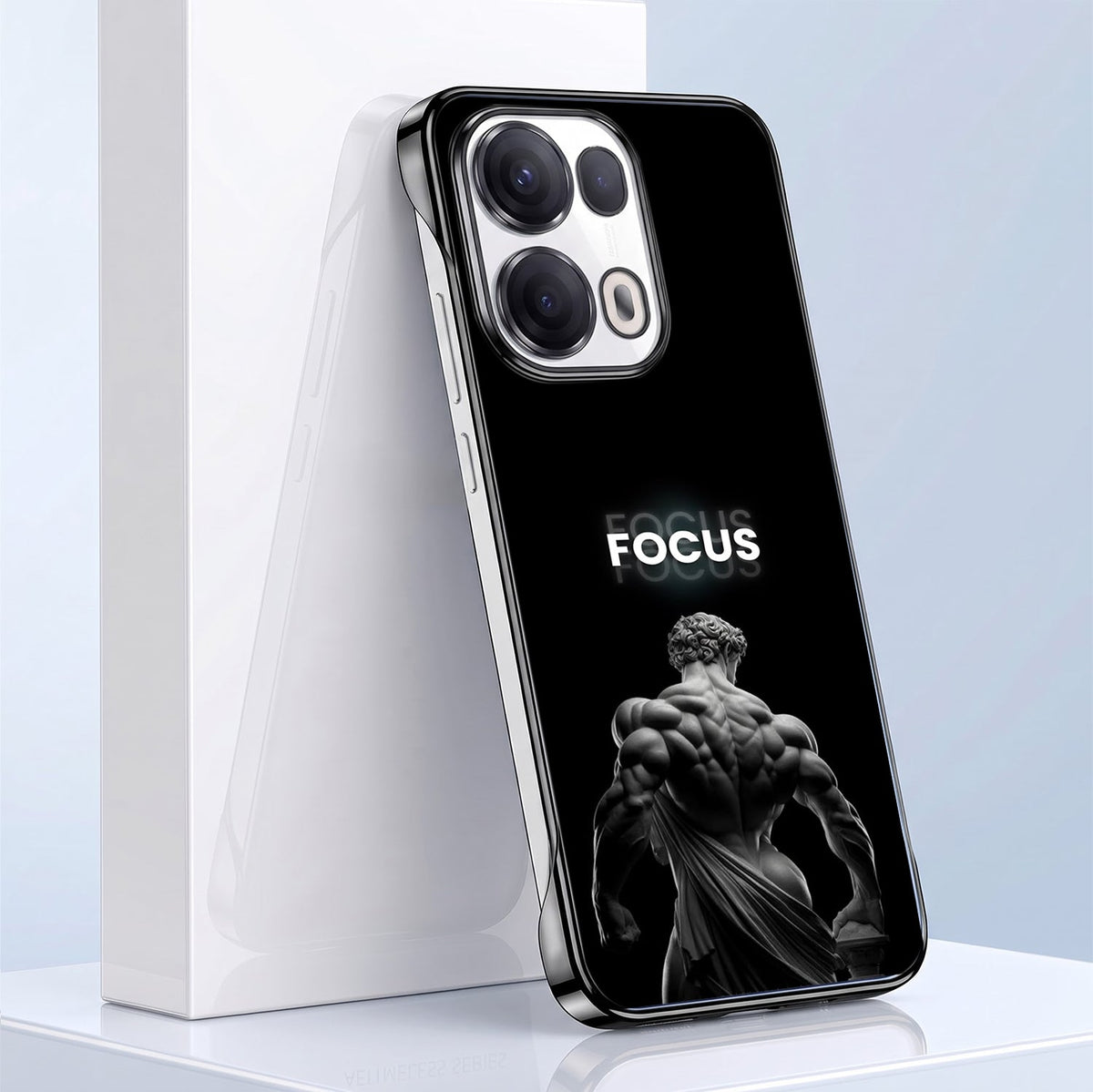 Oppo Reno 13 Pro 5G Focus Black Printed  Frameless Back Case