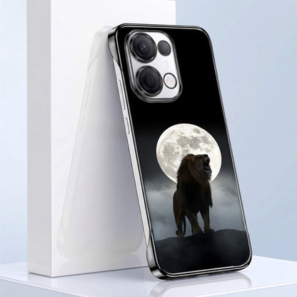 Oppo Reno 13 5G Lunar Lion Black Printed  Frameless Back Case
