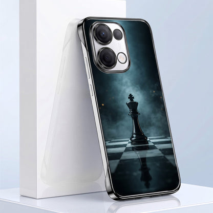 Oppo Reno 13 5G CheckMate Black Printed  Frameless Back Case