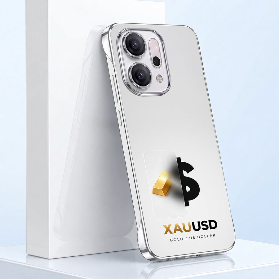 Oppo Reno 14 5G XAU/USD White Printed  Frameless Back Case