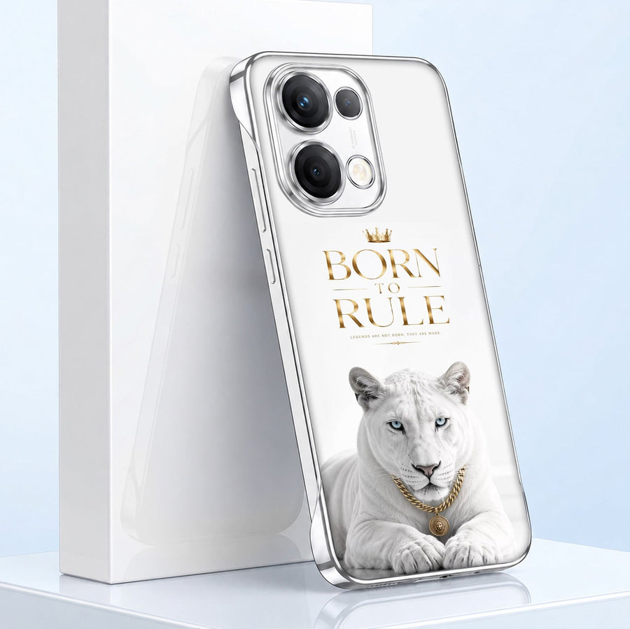Oppo Reno 13 5G Born To Rule White Printed  Frameless Back Case