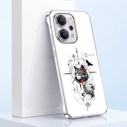 Oppo Reno 14 5G Wild Legacy White Printed  Frameless Back Case