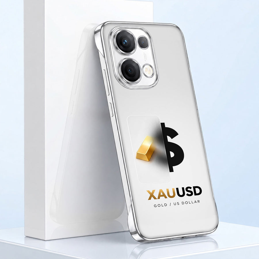 Oppo Reno 13 5G XAU/USD White Printed  Frameless Back Case