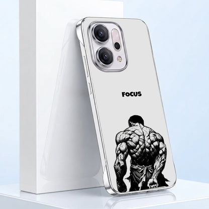 Oppo Reno 14 5G Focus White Printed  Frameless Back Case
