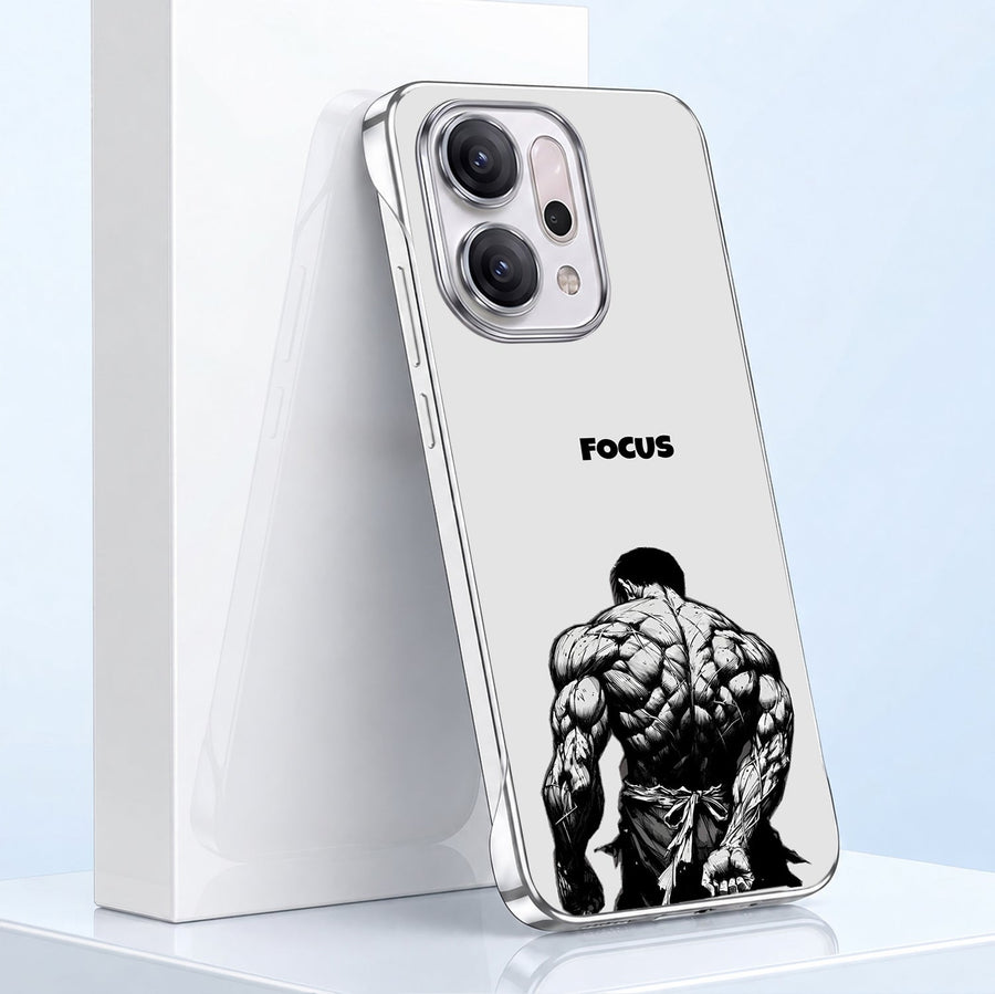 Oppo Reno 14 5G Focus White Printed  Frameless Back Case