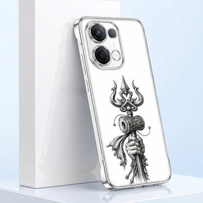 Oppo Reno 13 5G Trisul White Printed  Frameless Back Case