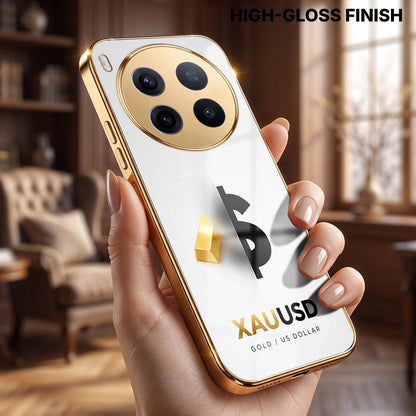 Vivo X300 Pro 5G Luxury XAU/USD Gold Electroplated Glass Phone Back Case