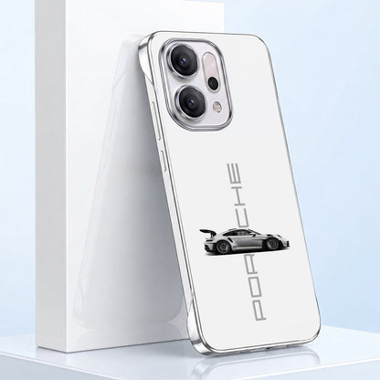 Oppo Reno 14 5G Porsche White Printed  Frameless Back Case