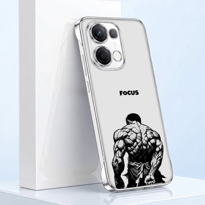 Oppo Reno 13 5G Focus White Printed  Frameless Back Case