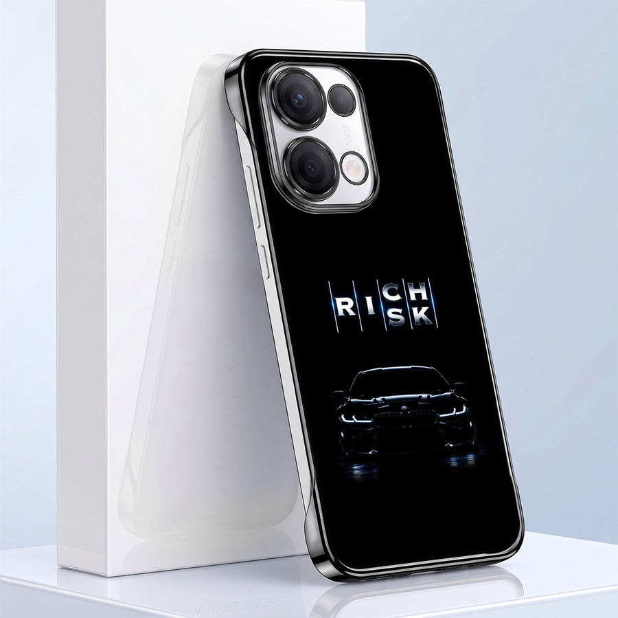Oppo Reno 13 5G Risk Black Printed  Frameless Back Case