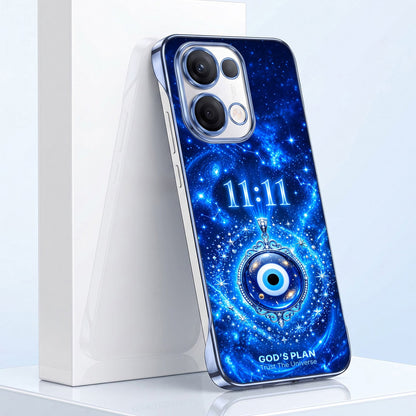Oppo Reno 13 5G Evel Eyes Blue Printed  Frameless Back Case