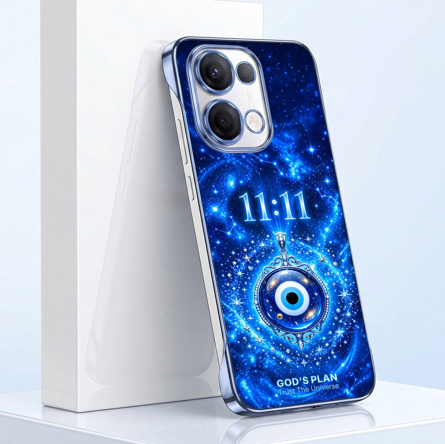 Oppo Reno 13 5G Evel Eyes Blue Printed  Frameless Back Case
