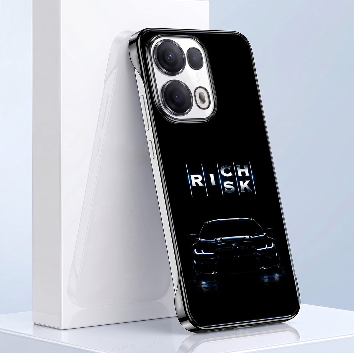 Oppo Reno 13 Pro 5G Risk Black Printed  Frameless Back Case
