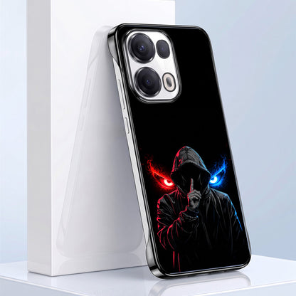 Oppo Reno 13 Pro 5G Hooded Shadow Black Printed  Frameless Back Case