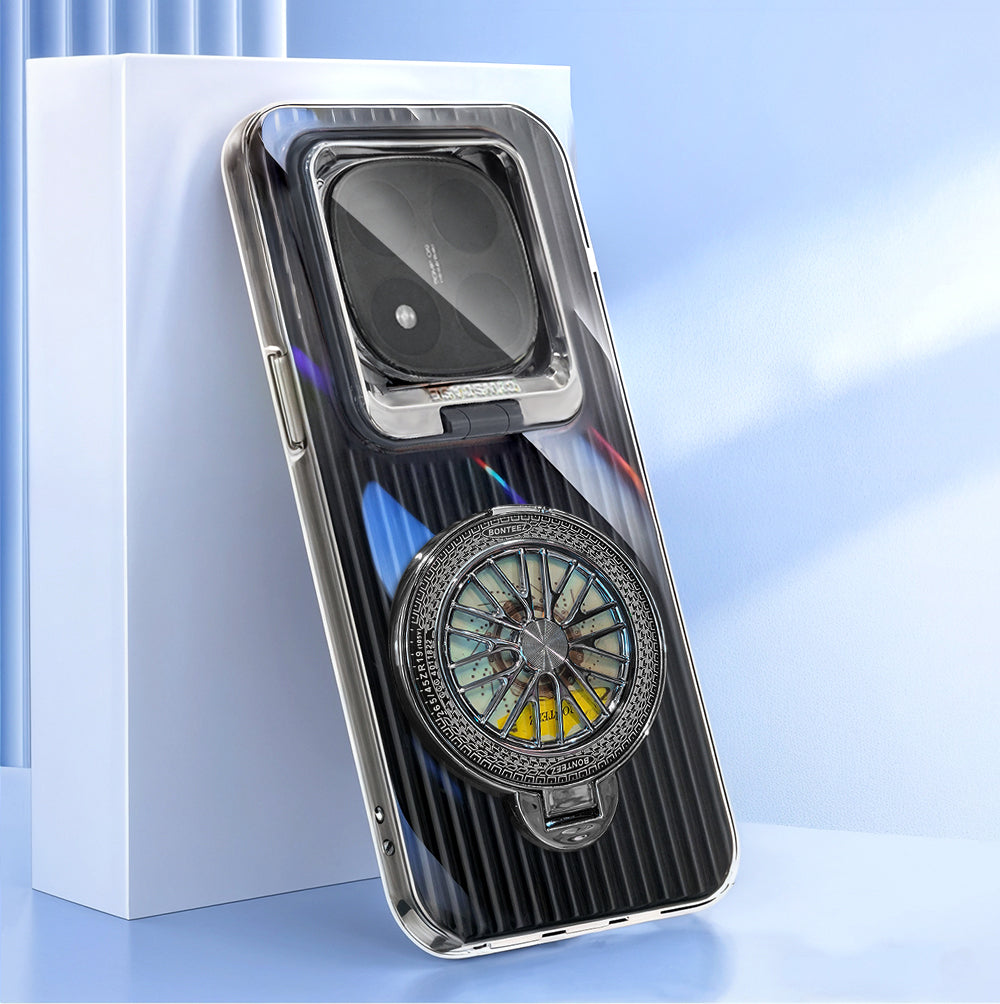 Redmi Note 14 Pro+ 5G Luxury Dual Layer Hybrid Camera Wheel Rotating Case