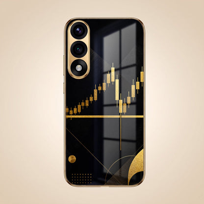 Oneplus Nord 5 5G Trading Candles Gold Electroplated Glass Phone Back Case