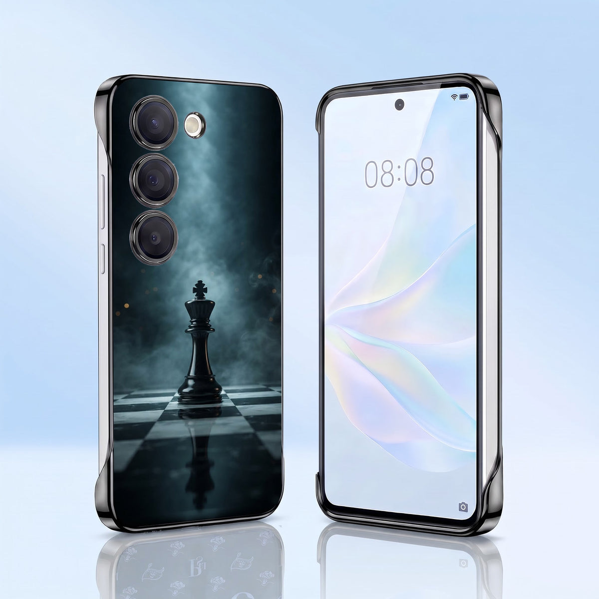 Samsung Galaxy S23+ 5G CheckMate Black Printed  Frameless Back Case
