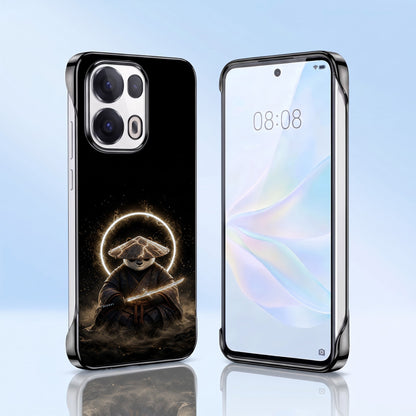 Oppo Reno 13 Pro 5G Warrior Panda Black Printed  Frameless Back Case