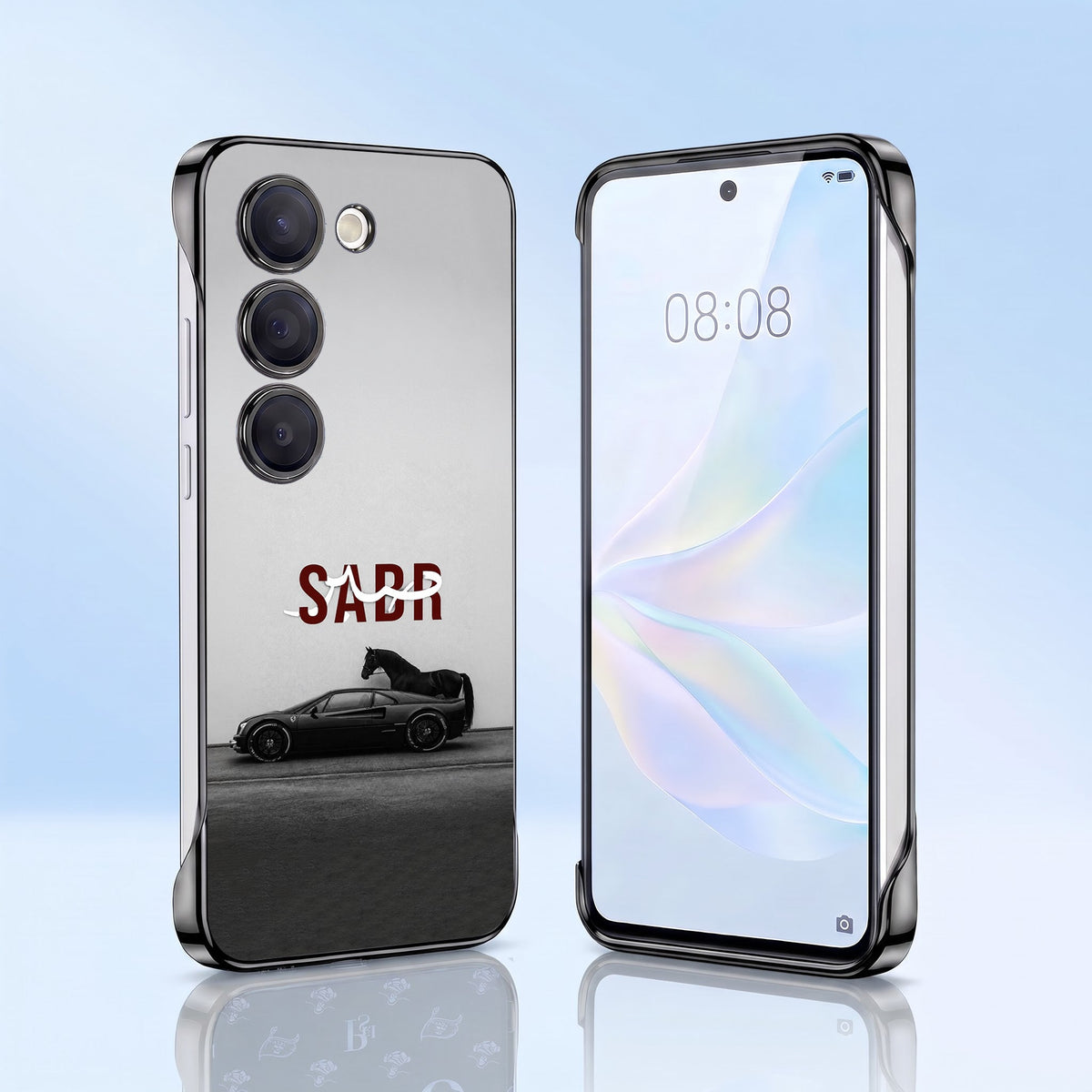 Samsung Galaxy S23+ 5G SABR Black Printed  Frameless Back Case