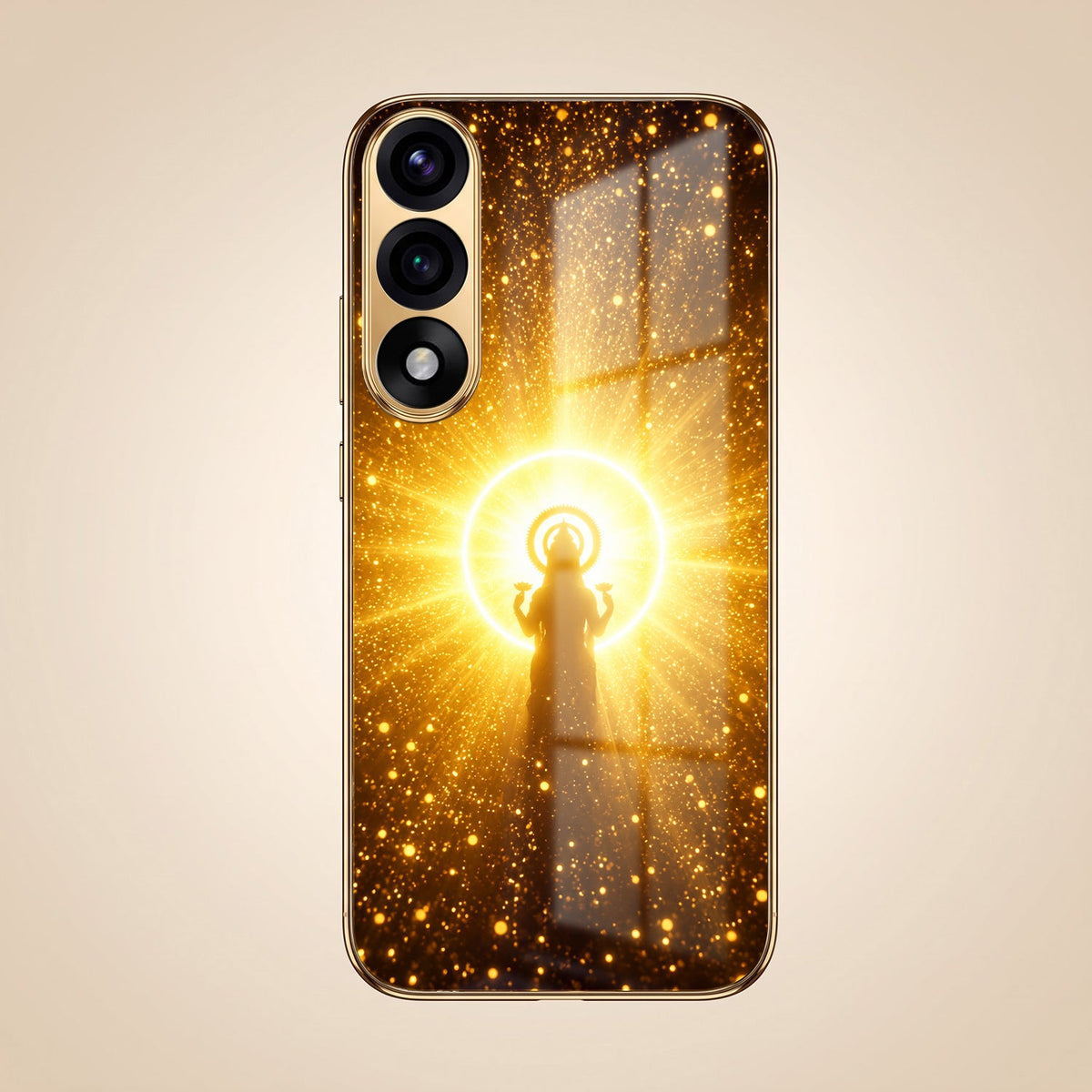 Oneplus Nord 5 5G Lakshmi Sacred Gold Electroplated Glass Phone Back Case