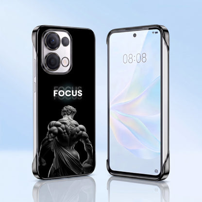 Oppo Reno 13 5G Focus Black Printed  Frameless Back Case