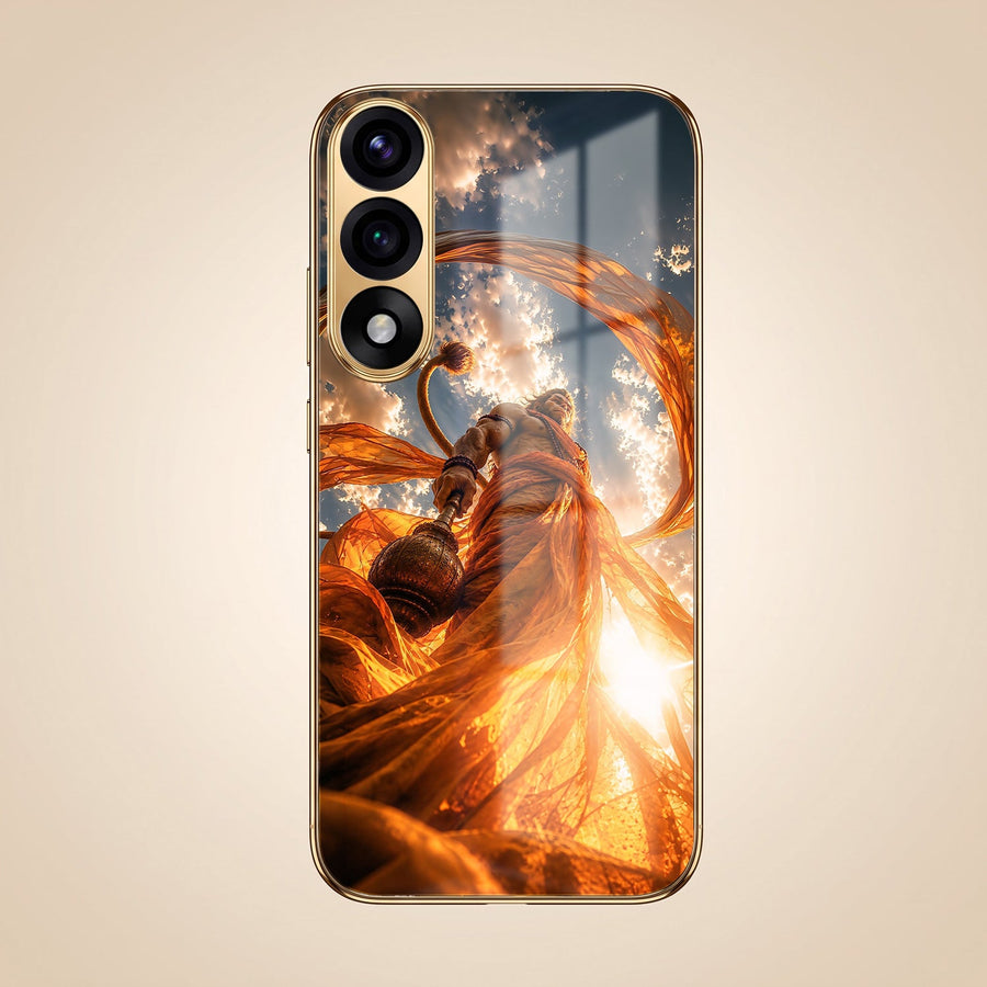 Oneplus Nord 5 5G Divine Hanuman Gold Electroplated Glass Phone Back Case