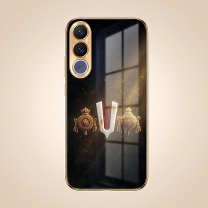 Vivo V70 FE 5G Royal Heritage Edition Gold Electroplated Glass Phone Back Case