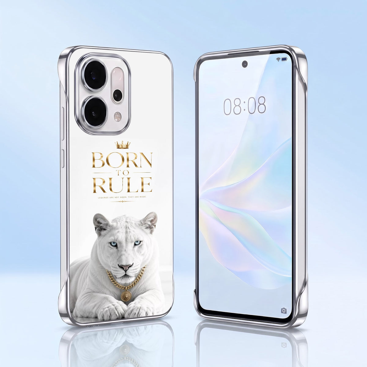 Oppo Reno 14 5GBorn To Rule White Printed  Frameless Back Case