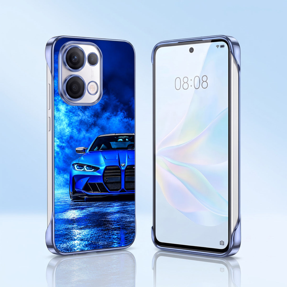 Oppo Reno 13 5G BMW Blue Printed  Frameless Back Case