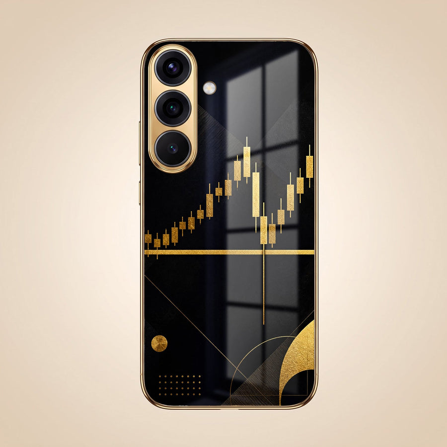 Samsung Galaxy A36 5G Trading Candles Gold Electroplated Glass Phone Back Case