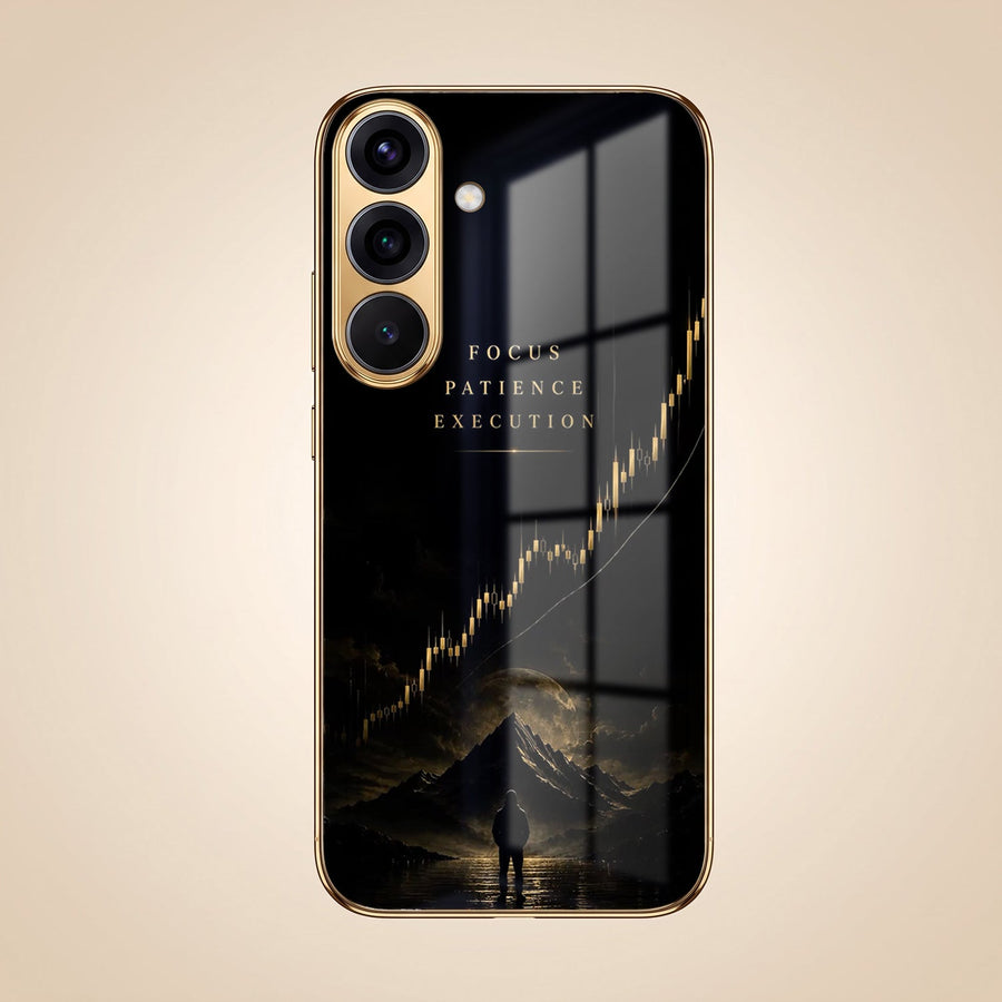 Samsung Galaxy A56 5G Focus Gold Electroplated Glass Phone Back Case