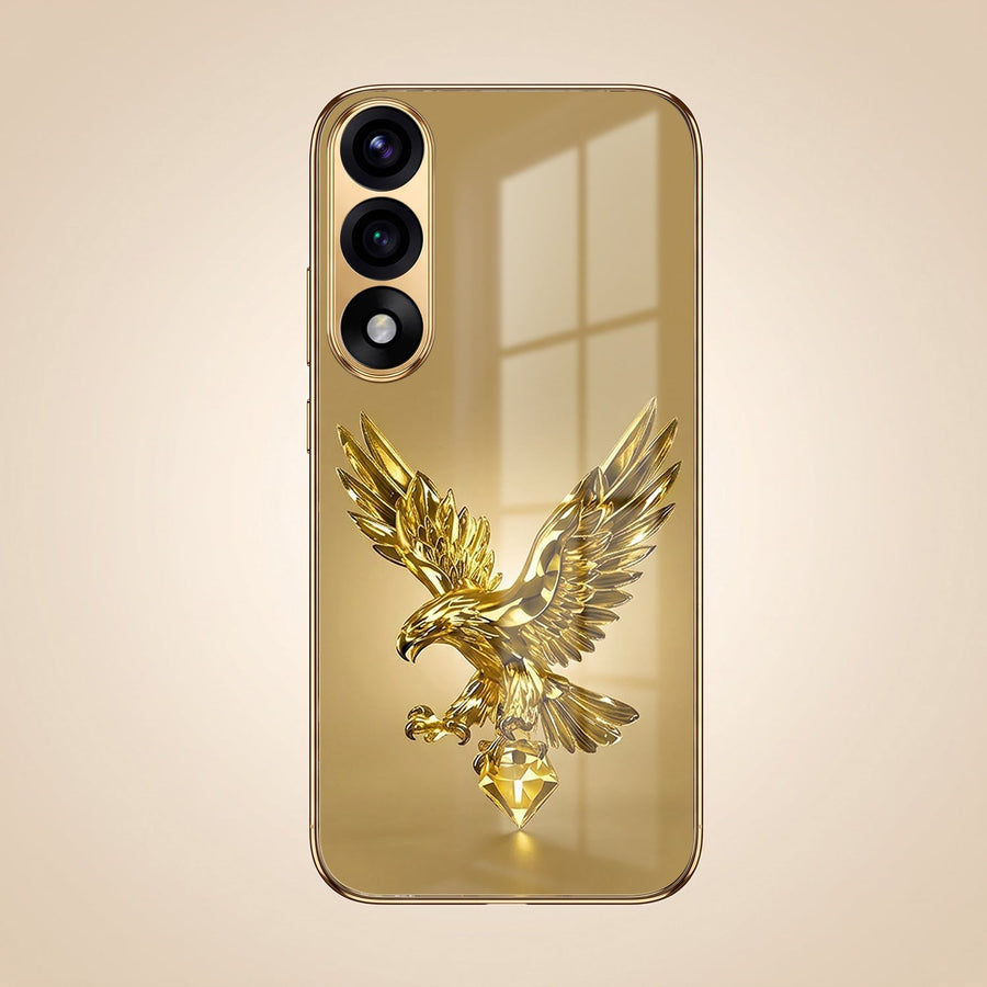 Oneplus Nord 5 5G Golden Eagle Gold Electroplated Glass Phone Back Case