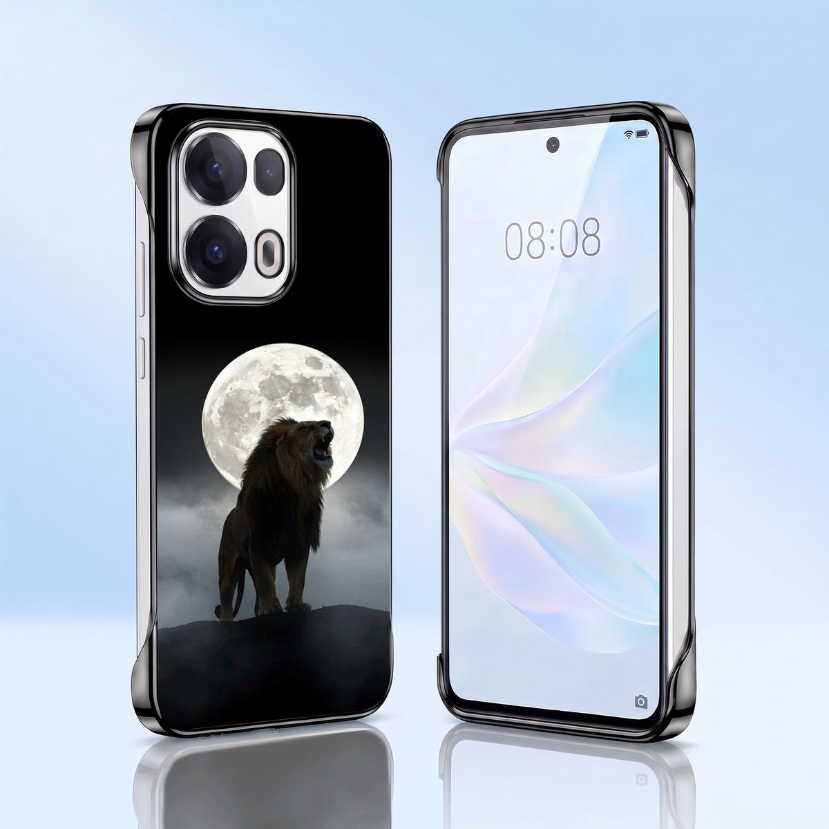 Oppo Reno 13 Pro 5G Lunar Lion Black Printed  Frameless Back Case