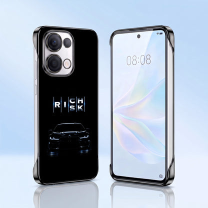 Oppo Reno 13 5G Risk Black Printed  Frameless Back Case