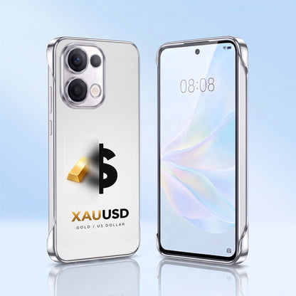 Oppo Reno 13 5G XAU/USD White Printed  Frameless Back Case